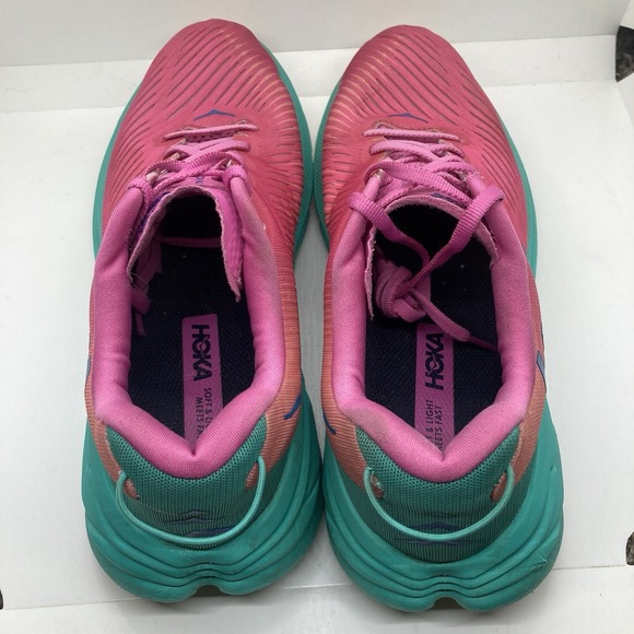 Hoka One One RINCON 3 Women 9.5B PHLOX PINK ATLANTIS Shoes Sneaker 1119396 PPAT - Picture 9 of 11